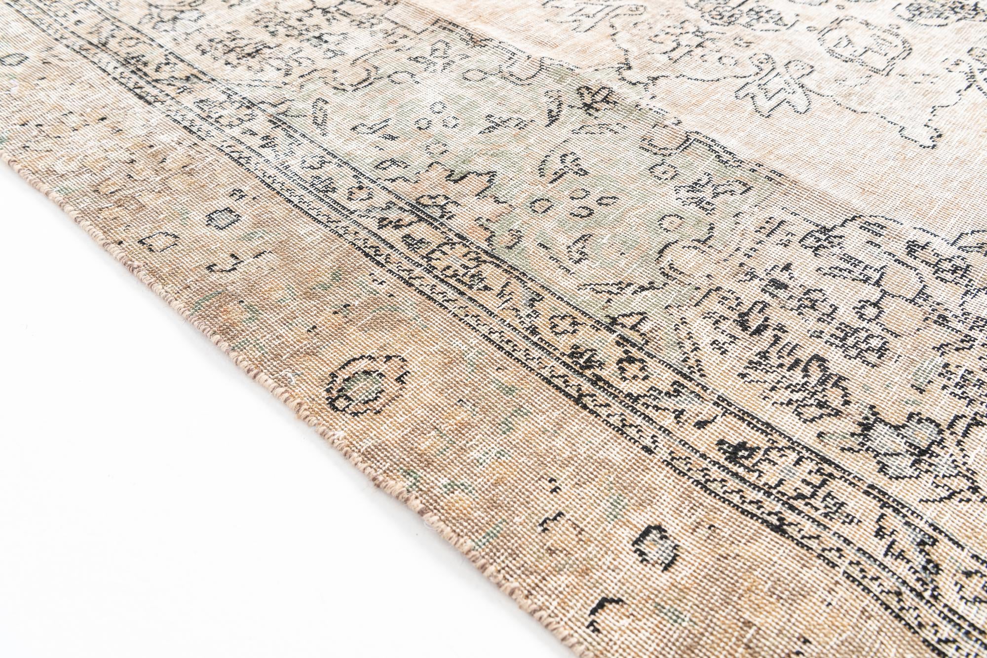 6' 3 x 9' 2 Hand Knotted Ultra Vintage Persian Wool Rug