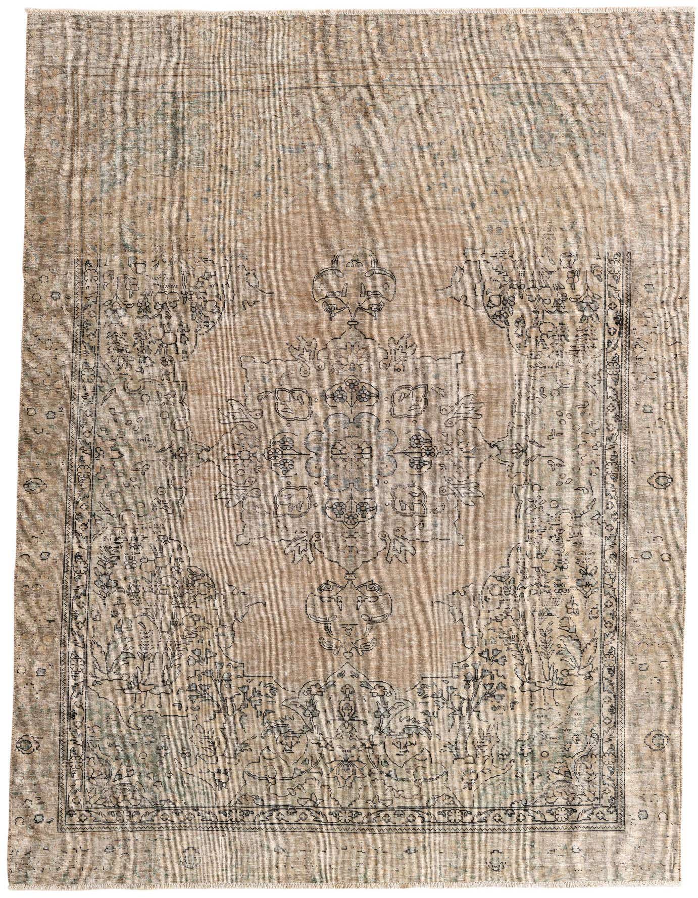 Primary image 6' 3 x 9' 2  Hand Knotted Ultra Vintage Persian Wool Rug