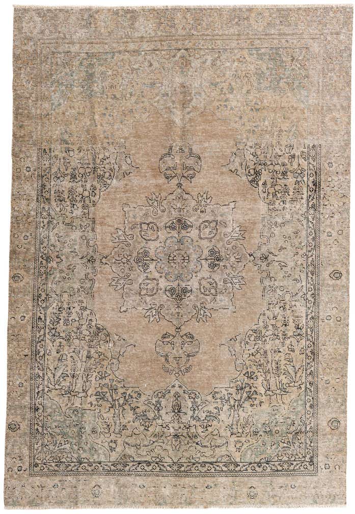 6' 3 x 9' 2 Hand Knotted Ultra Vintage Persian Wool Rug