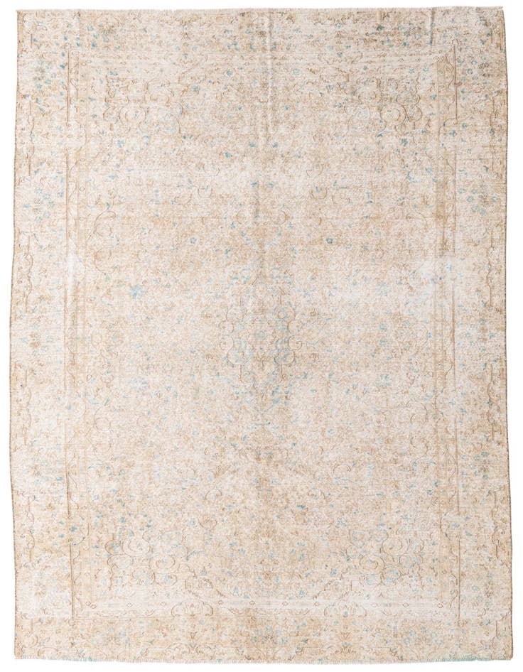 Detail image of 7' 8 x 10' 8 Hand Knotted Ultra Vintage Persian Wool Rug