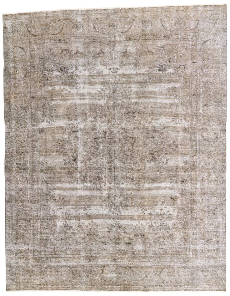 Detail image of 9' 6 x 12' Hand Knotted Ultra Vintage Persian Wool Rug