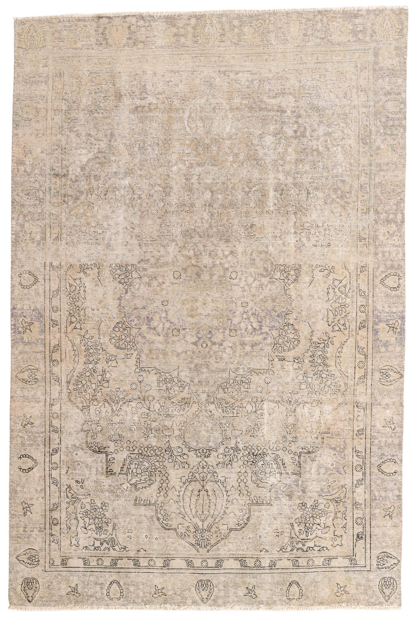 7' 2 x 10' 9 Hand Knotted Ultra Vintage Persian Wool Rug