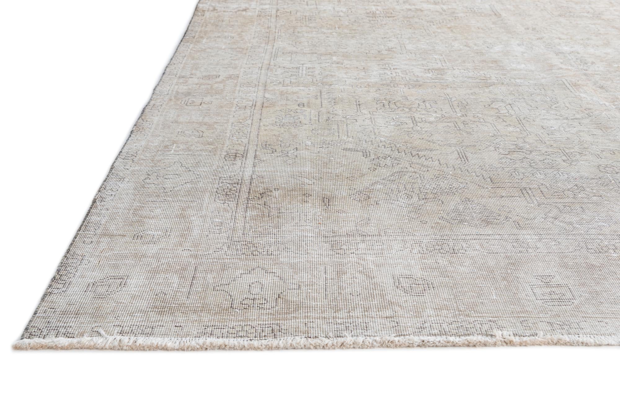 9' 4 x 12' 4 Hand Knotted Ultra Vintage Persian Wool Rug
