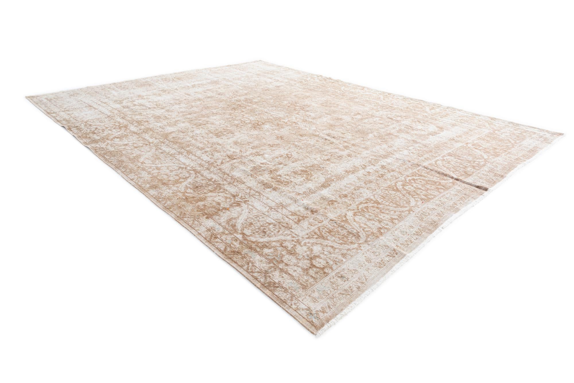 9' 8 x 12' 7 Hand Knotted Ultra Vintage Persian Wool Rug