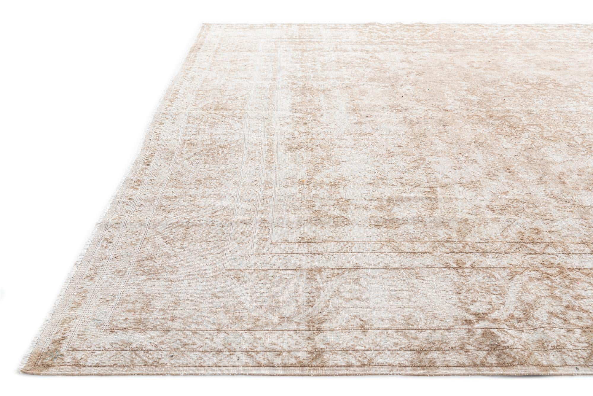 9' 8 x 12' 7 Hand Knotted Ultra Vintage Persian Wool Rug