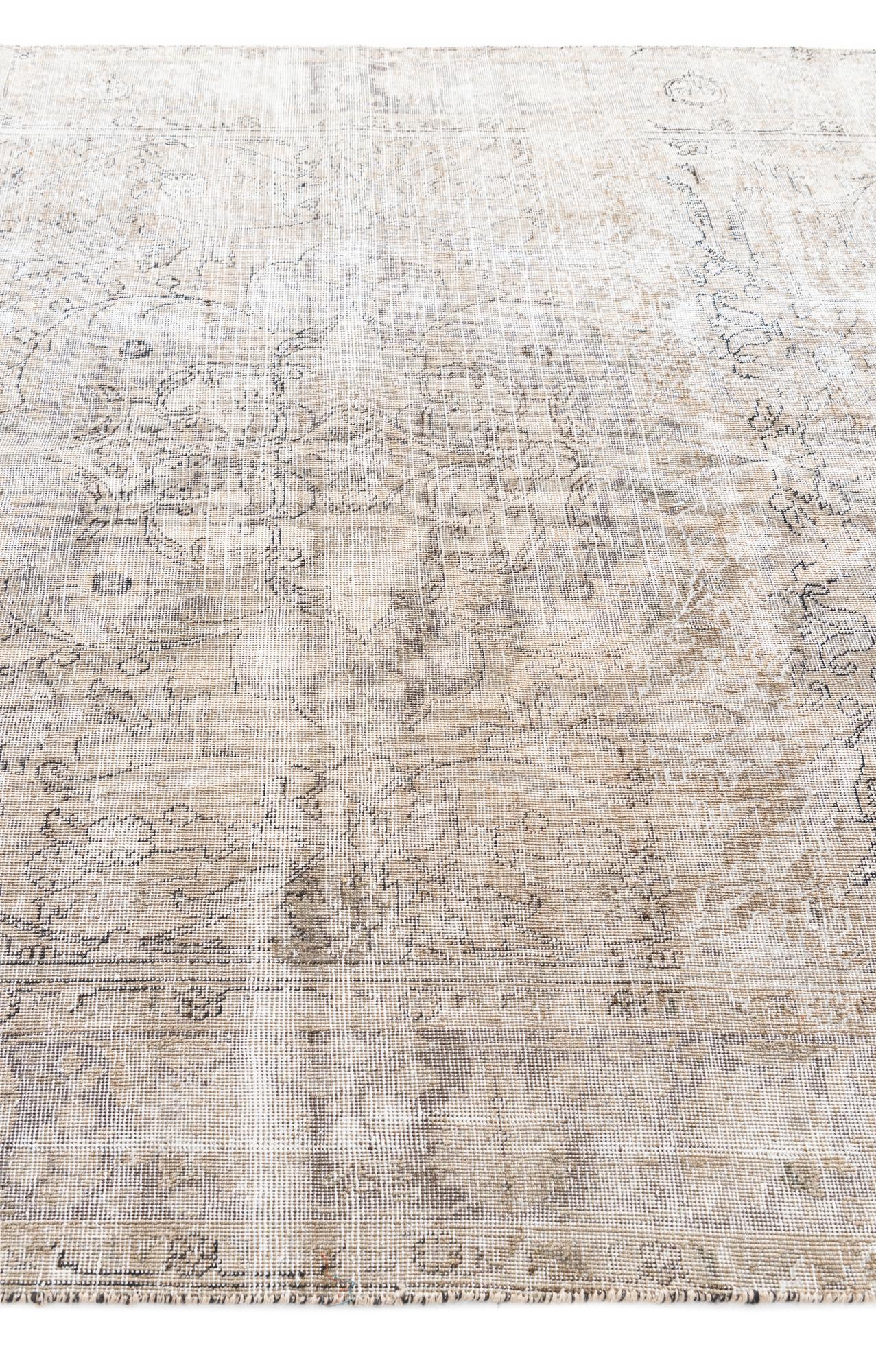 6' 5 x 9' 2 Hand Knotted Ultra Vintage Persian Wool Rug