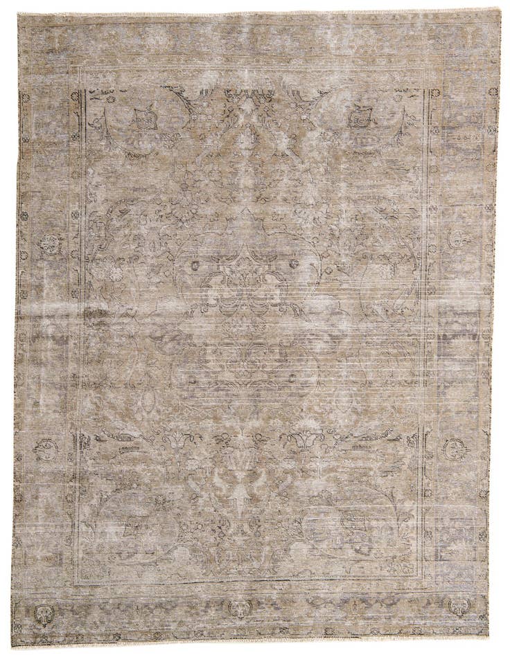 Detail image of 6' 5 x 9' 2 Hand Knotted Ultra Vintage Persian Wool Rug