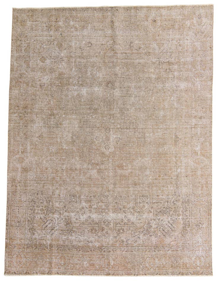 Detail image of 9' 7 x 12' 4 Hand Knotted Ultra Vintage Persian Wool Rug