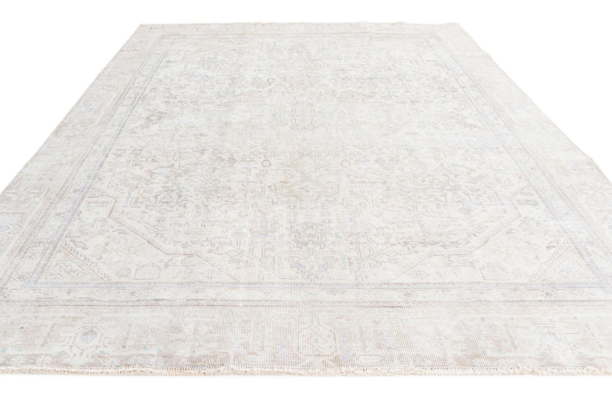 7' 4 x 10' 6 Hand Knotted Ultra Vintage Persian Wool Rug