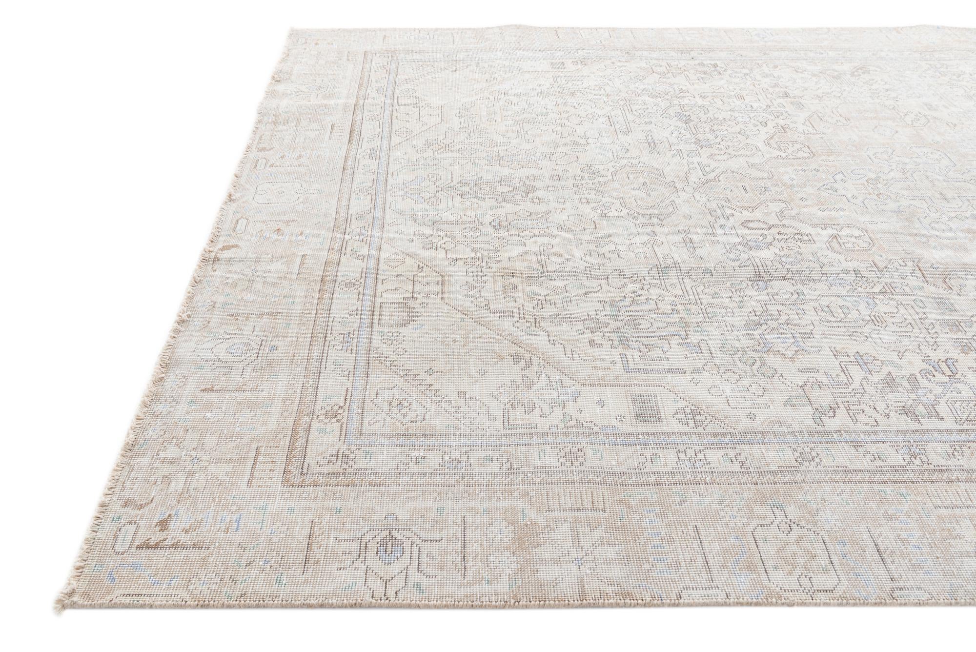7' 4 x 10' 6 Hand Knotted Ultra Vintage Persian Wool Rug