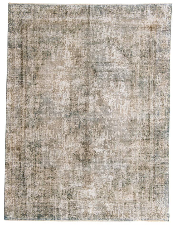 Detail image of 8' 6 x 12' 6 Hand Knotted Ultra Vintage Persian Wool Rug