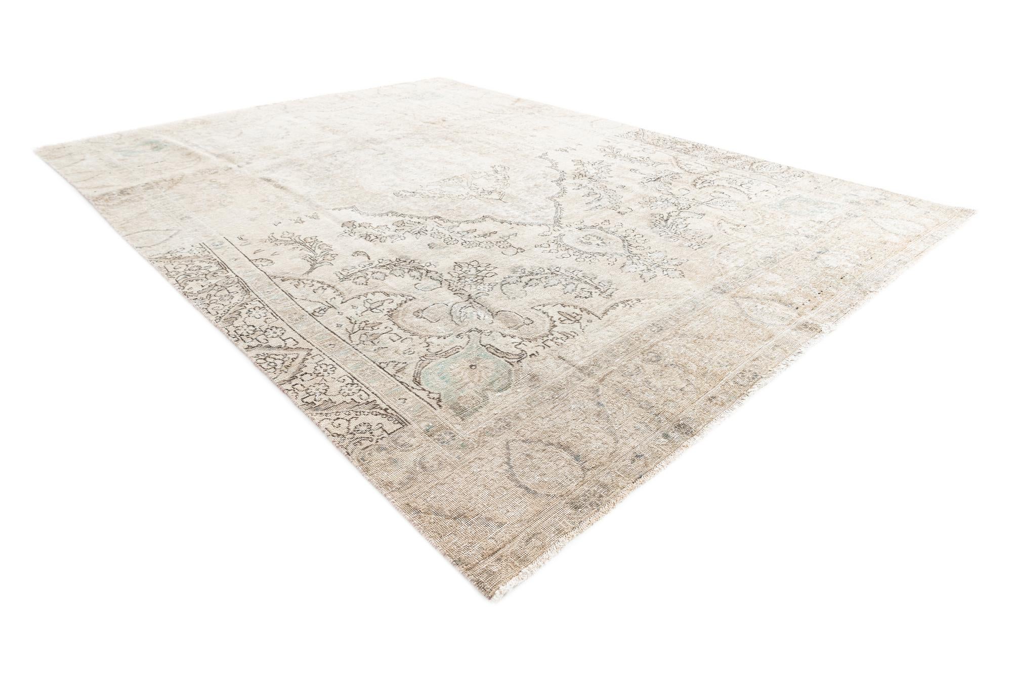 9' x 12' 2 Hand Knotted Ultra Vintage Persian Wool Rug