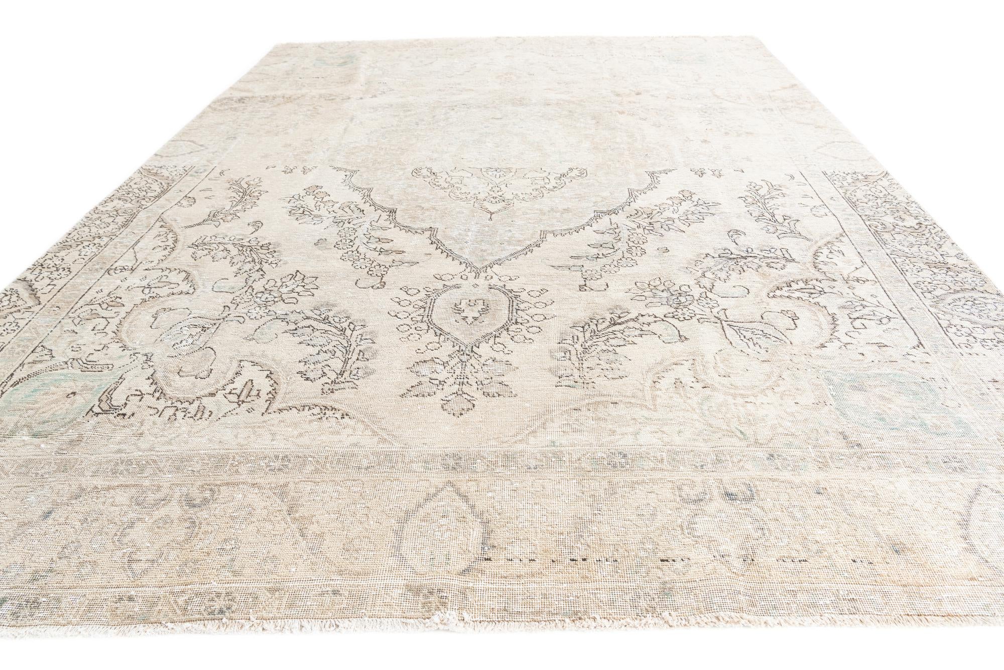 9' x 12' 2 Hand Knotted Ultra Vintage Persian Wool Rug