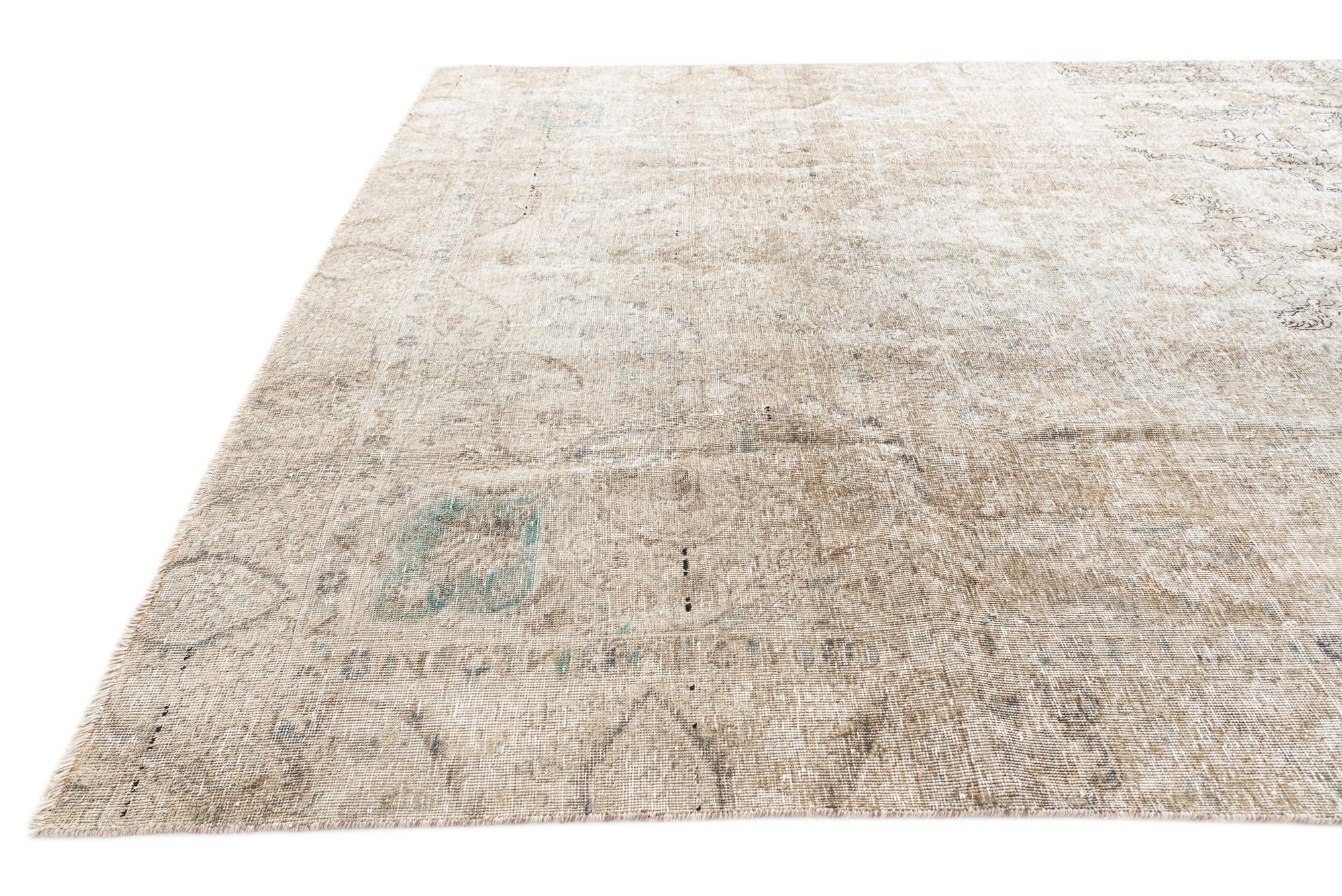 9' x 12' 2 Hand Knotted Ultra Vintage Persian Wool Rug