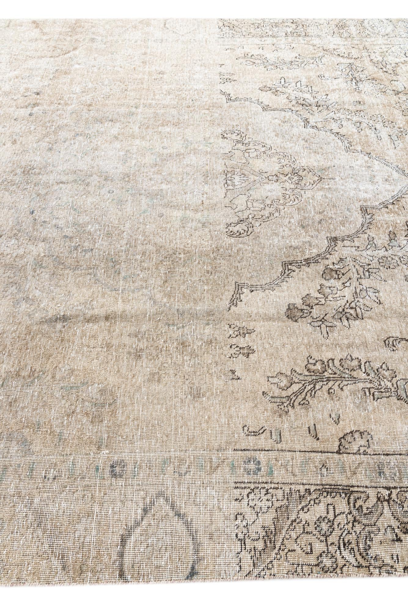 9' x 12' 2 Hand Knotted Ultra Vintage Persian Wool Rug