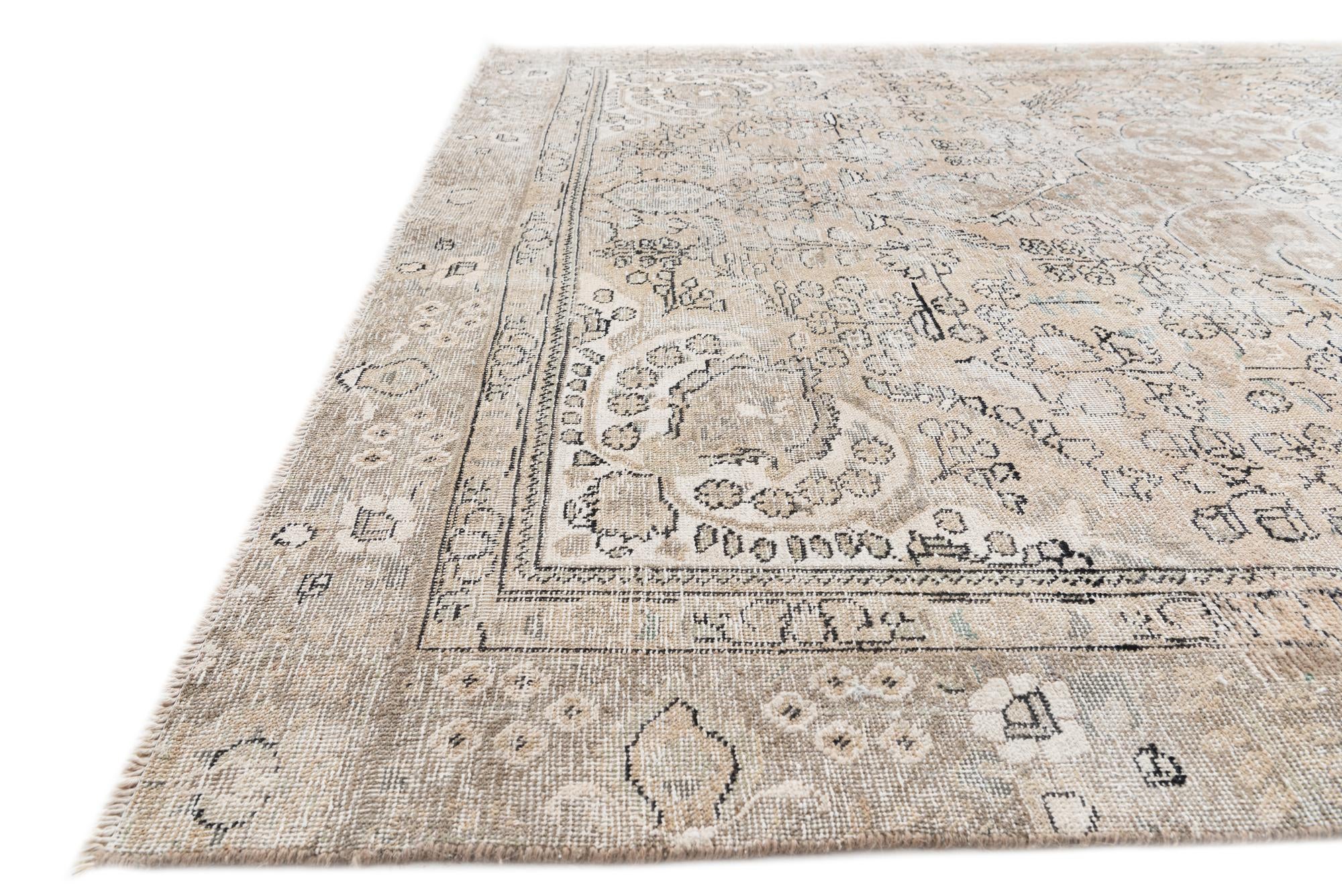 6' x 9' Hand Knotted Ultra Vintage Persian Wool Rug