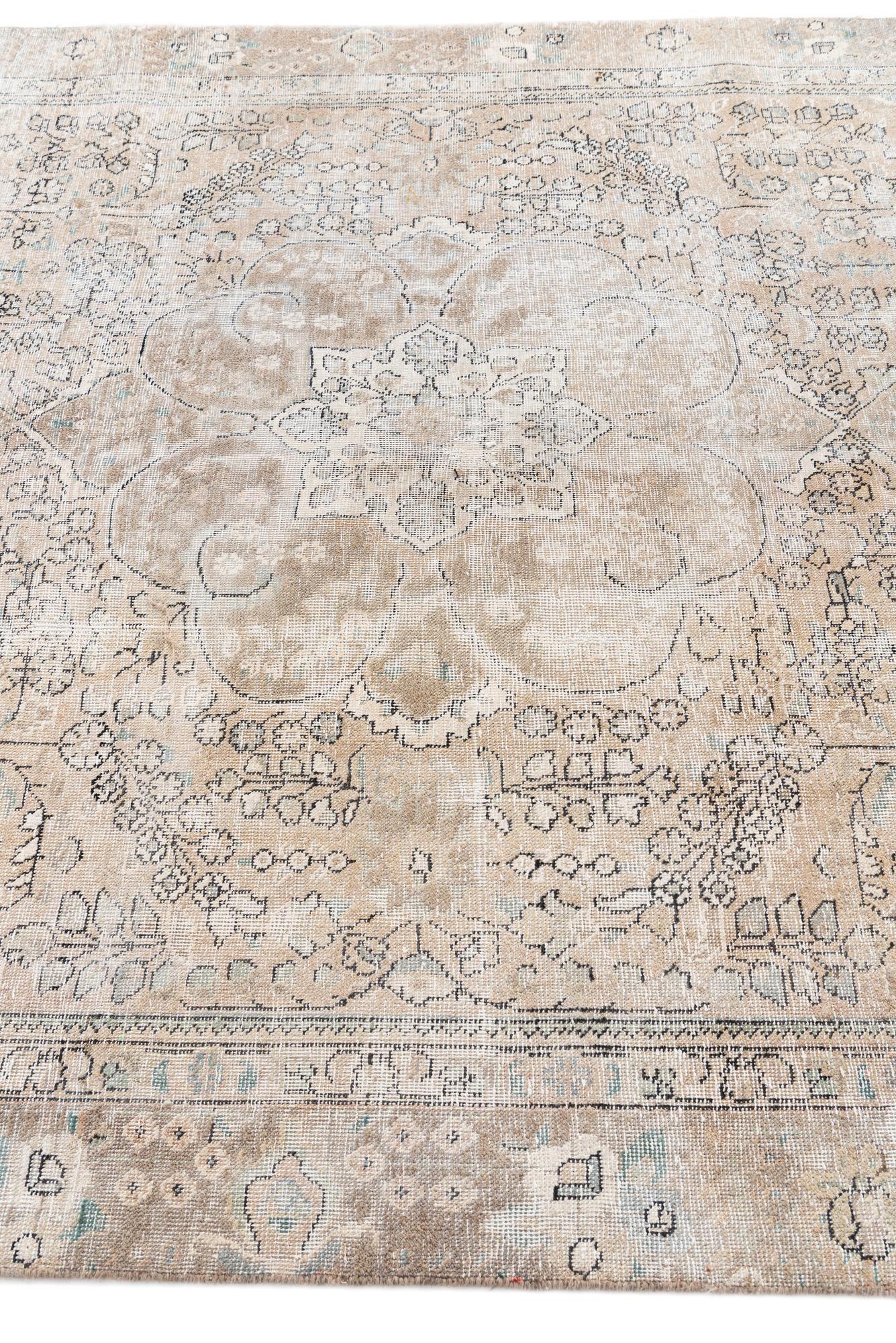 6' x 9' Hand Knotted Ultra Vintage Persian Wool Rug