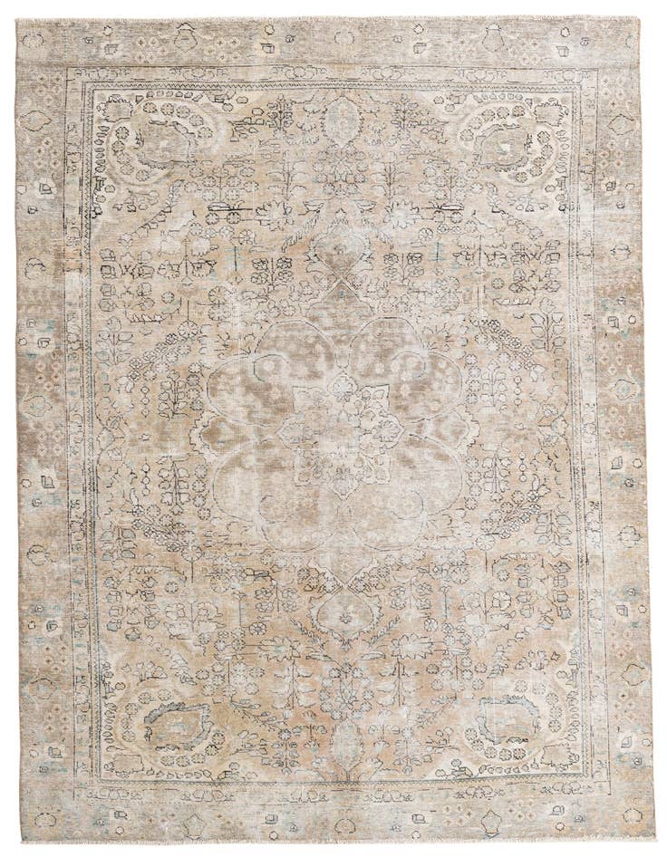 Detail image of 6' x 9' Hand Knotted Ultra Vintage Persian Wool Rug