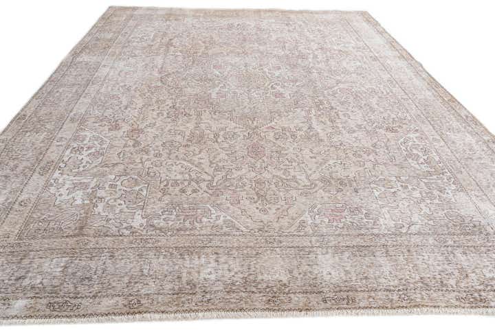 9' 9 x 12' 5 Hand Knotted Ultra Vintage Persian Wool Rug