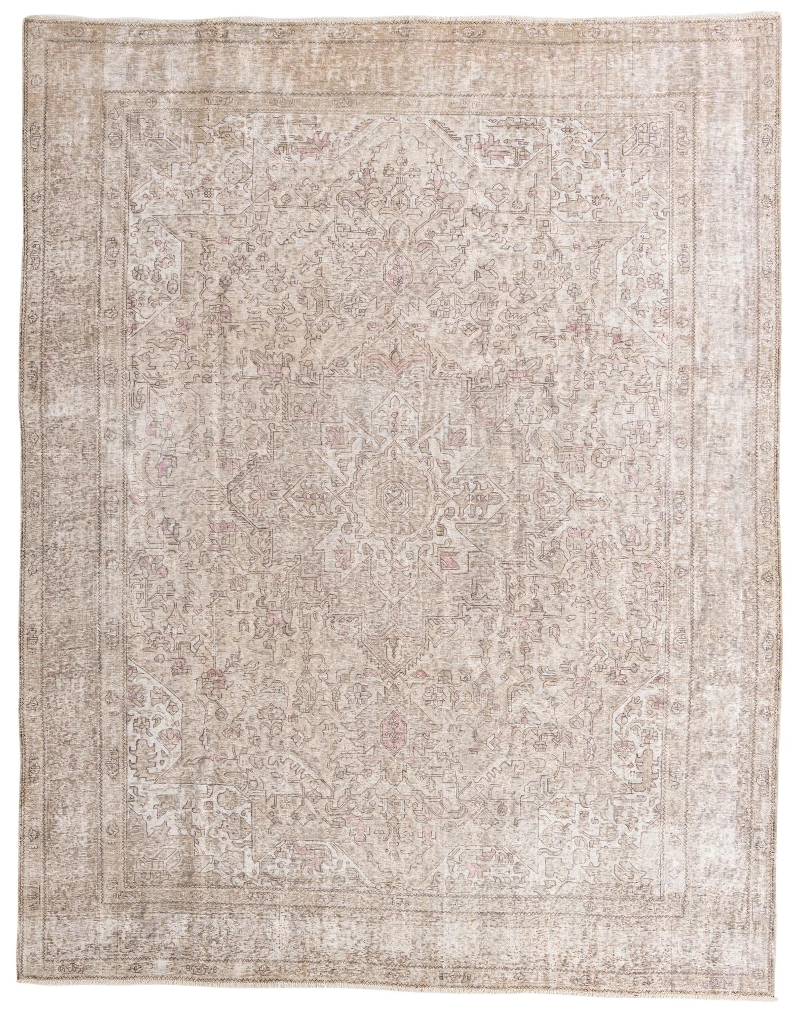 9' 9 x 12' 5 Hand Knotted Ultra Vintage Persian Wool Rug