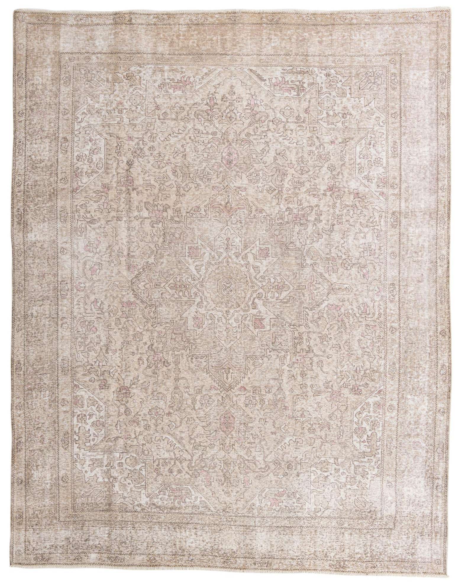 9' 9 x 12' 5 Hand Knotted Ultra Vintage Persian Wool Rug