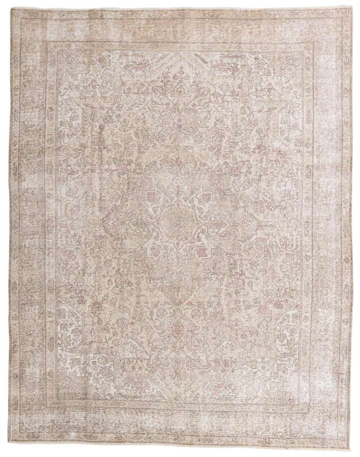 9' 9 x 12' 5 Hand Knotted Ultra Vintage Persian Wool Rug