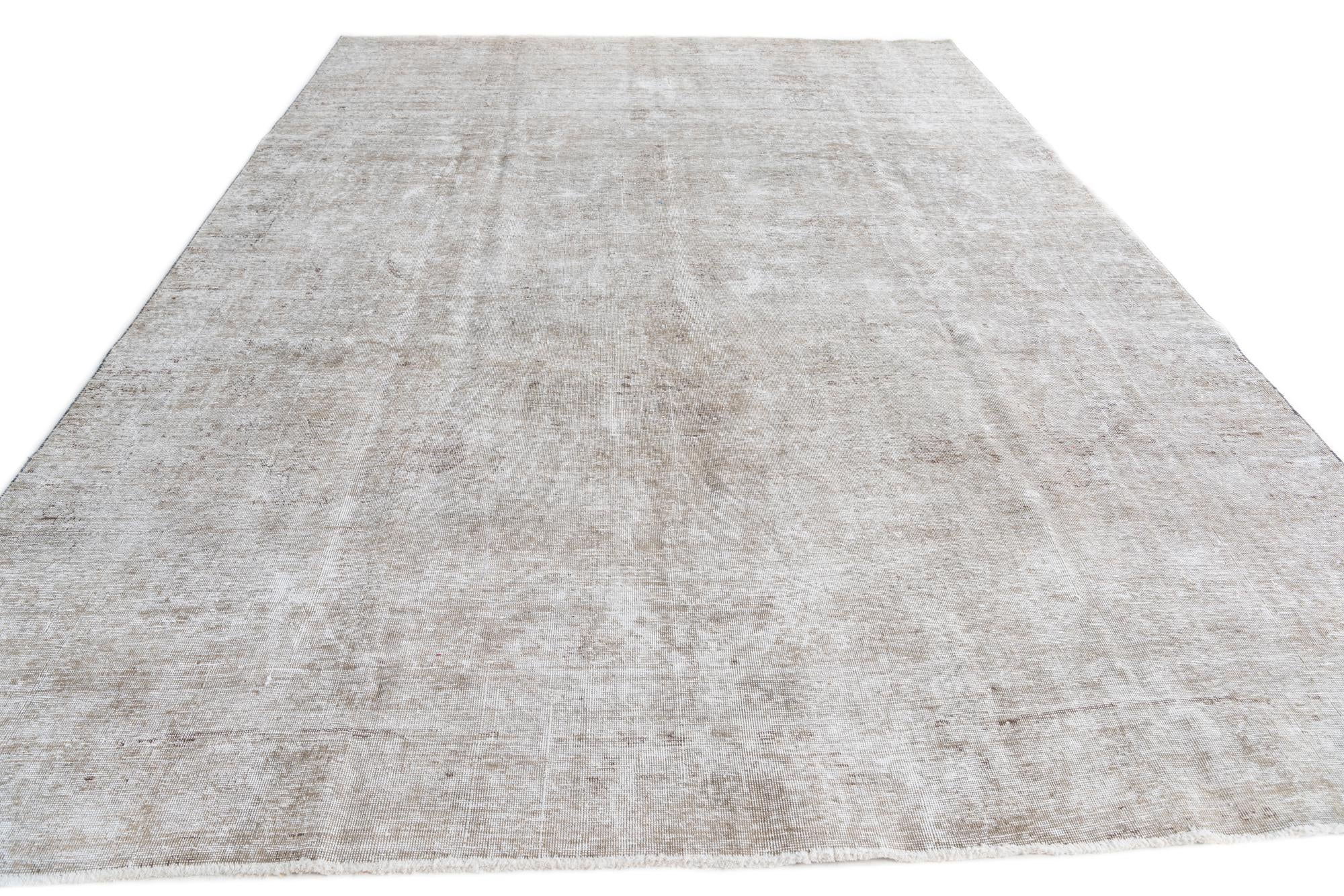 8' 7 x 12' Hand Knotted Ultra Vintage Persian Wool Rug