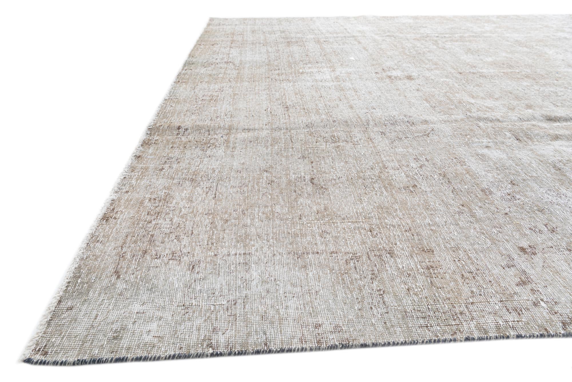 8' 7 x 12' Hand Knotted Ultra Vintage Persian Wool Rug