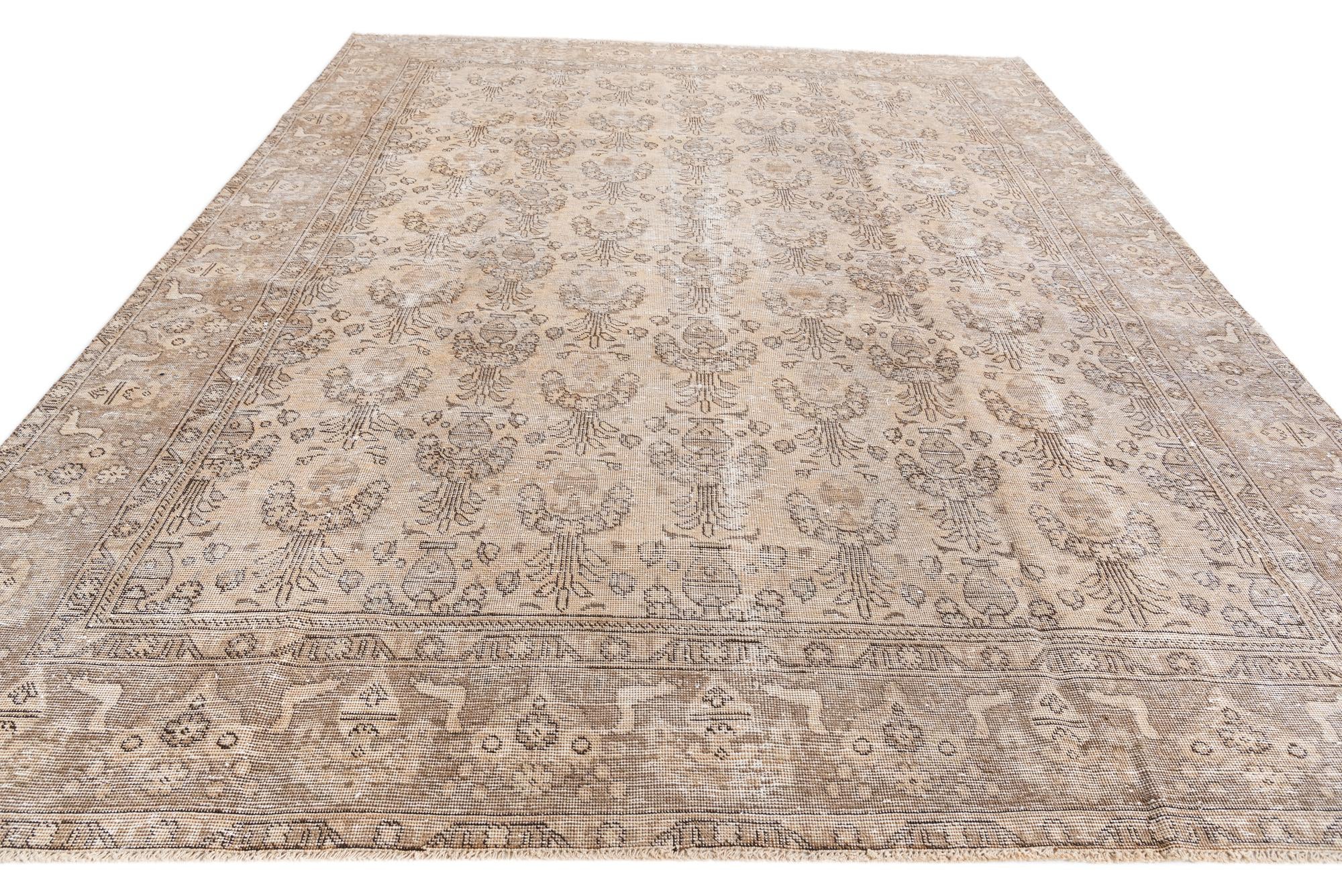 9' 4 x 12' Hand Knotted Ultra Vintage Persian Wool Rug
