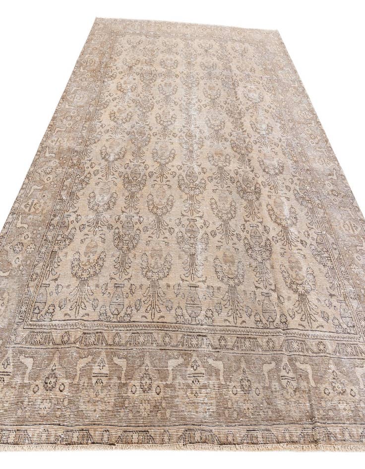 Detail image of 9' 4 x 12'  Hand Knotted Ultra Vintage Persian Wool Rug