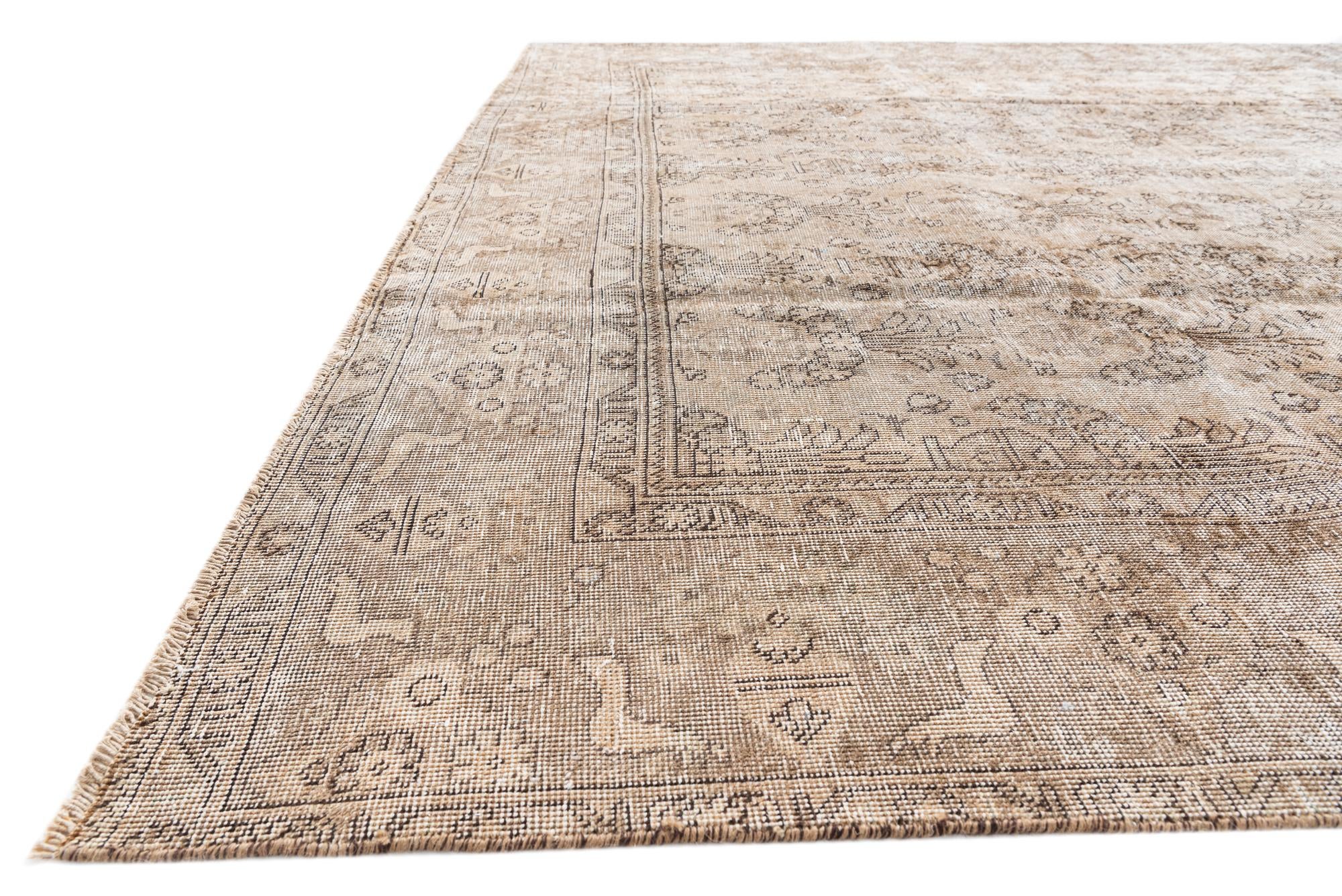 9' 4 x 12' Hand Knotted Ultra Vintage Persian Wool Rug