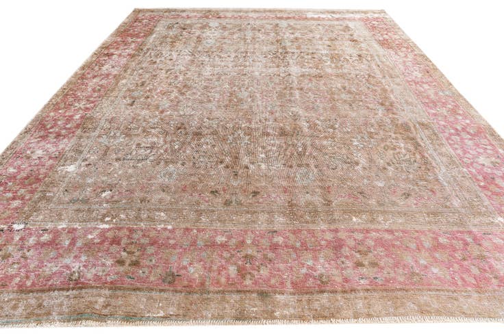 Detail image of 9' 5 x 12' 1 Hand Knotted Ultra Vintage Persian Wool Rug