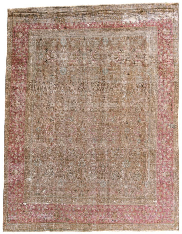 Detail image of 9' 5 x 12' 1 Hand Knotted Ultra Vintage Persian Wool Rug