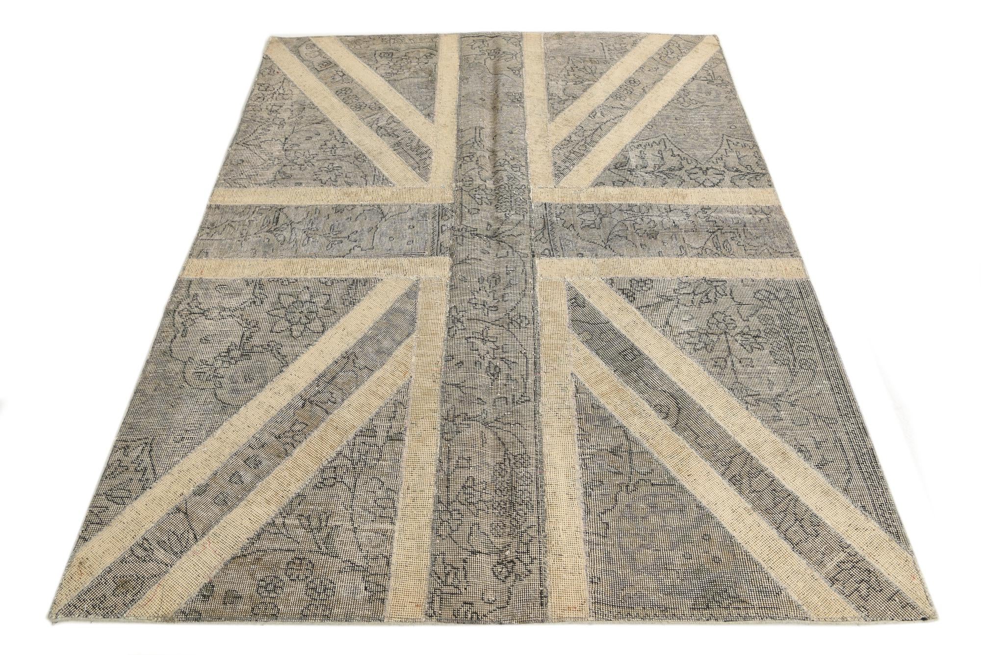 5' x 6' 6 Hand Knotted Ultra Vintage Persian Wool Rug