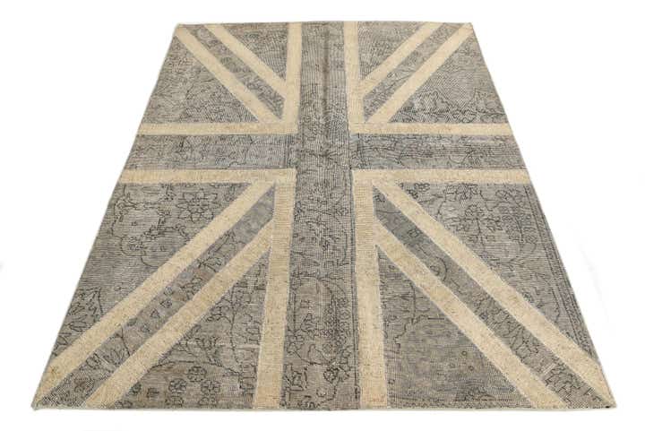 5' x 6' 6 Hand Knotted Ultra Vintage Persian Wool Rug