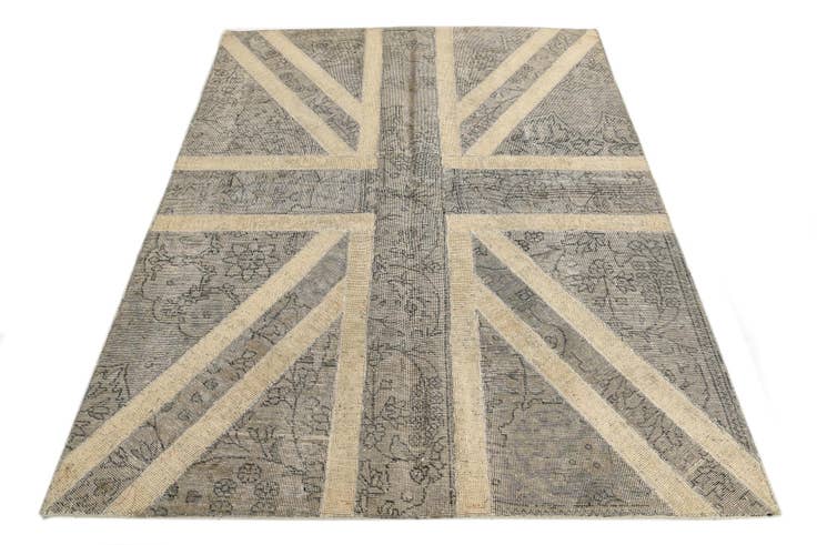 Detail image of 5' x 6' 6 Hand Knotted Ultra Vintage Persian Wool Rug