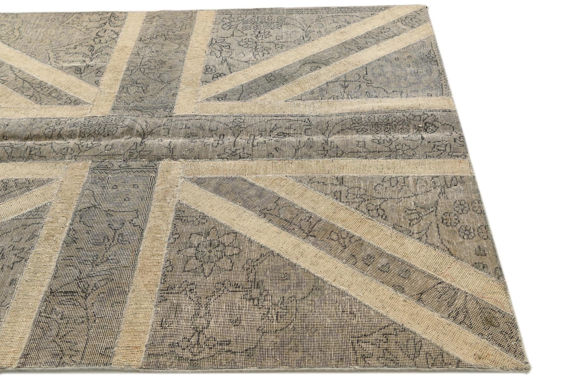 5' x 6' 6 Hand Knotted Ultra Vintage Persian Wool Rug