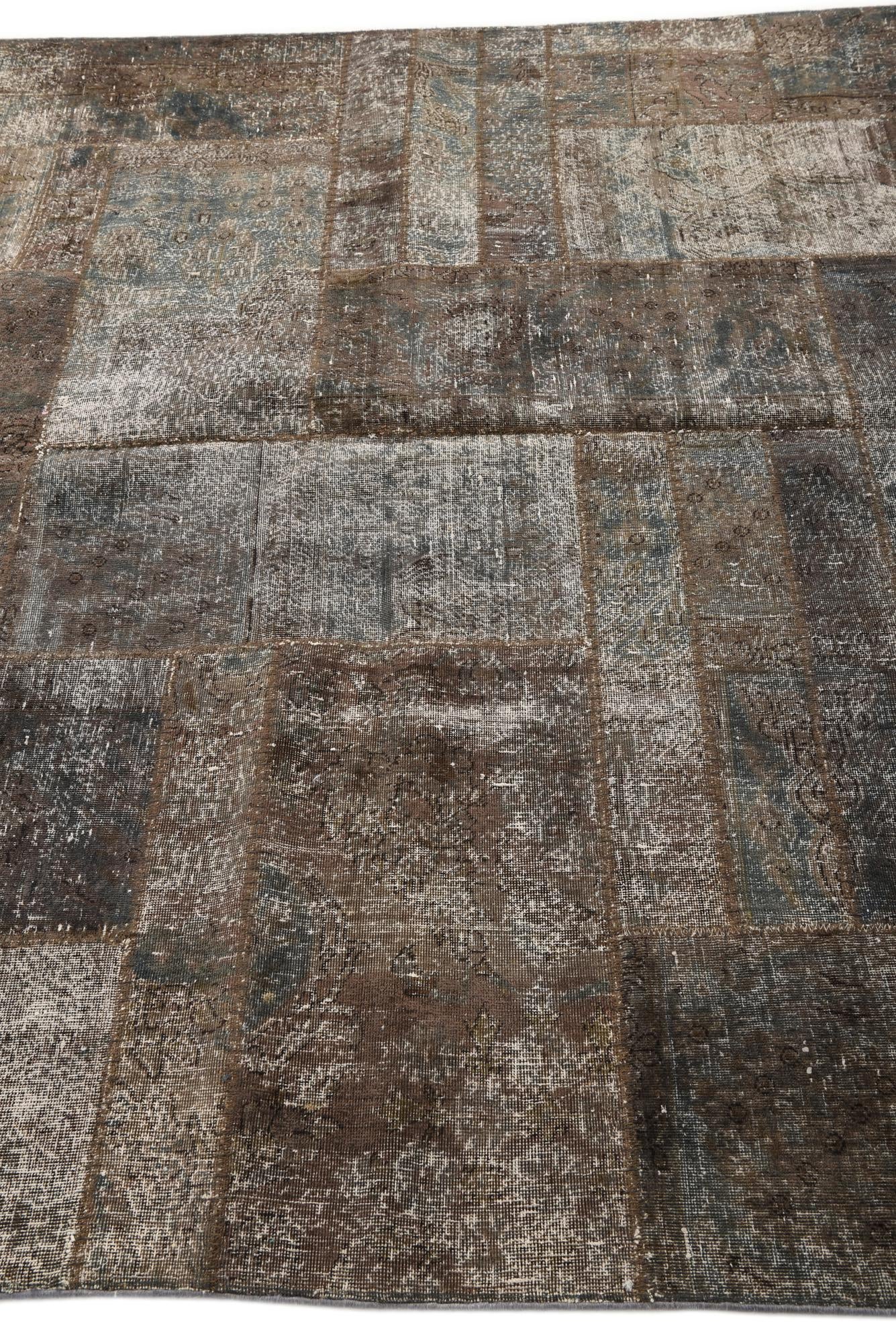6' 9 x 8' Hand Knotted Ultra Vintage Persian Wool Rug