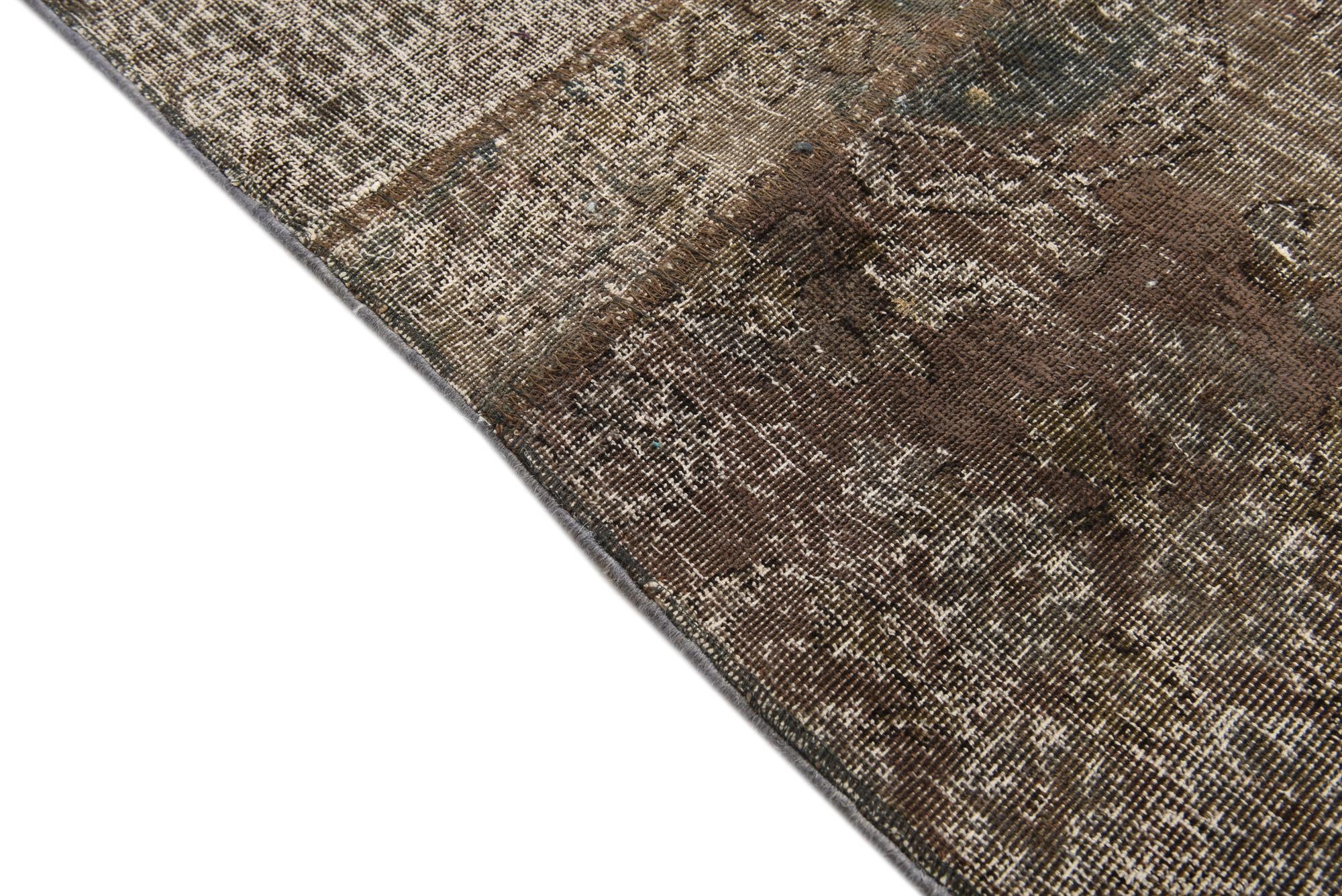 6' 9 x 8' Hand Knotted Ultra Vintage Persian Wool Rug
