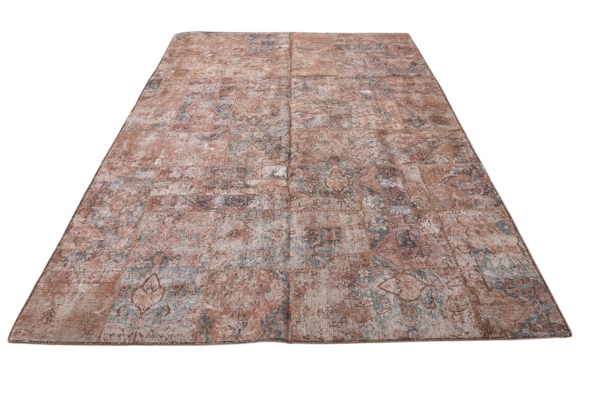 6' 9 x 9' 9 Hand Woven Ultra Vintage Wool Rug