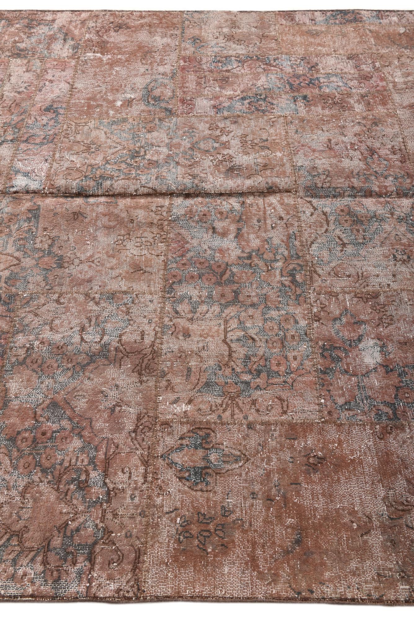 6' 9 x 9' 9 Hand Woven Ultra Vintage Wool Rug