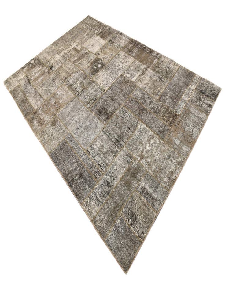 Detail image of 6' 9 x 10' 2  Hand Knotted Ultra Vintage Persian Wool Rug