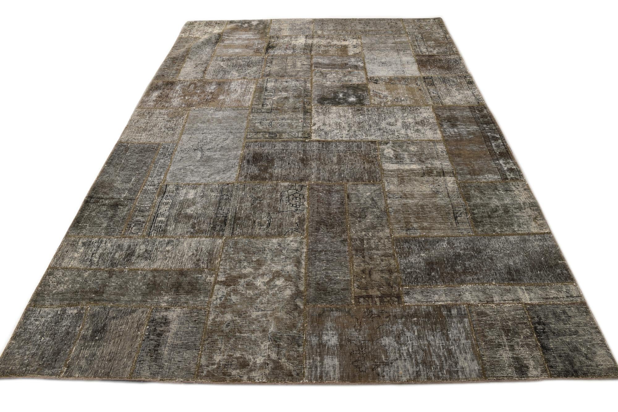 6' 9 x 10' 2 Hand Knotted Ultra Vintage Persian Wool Rug