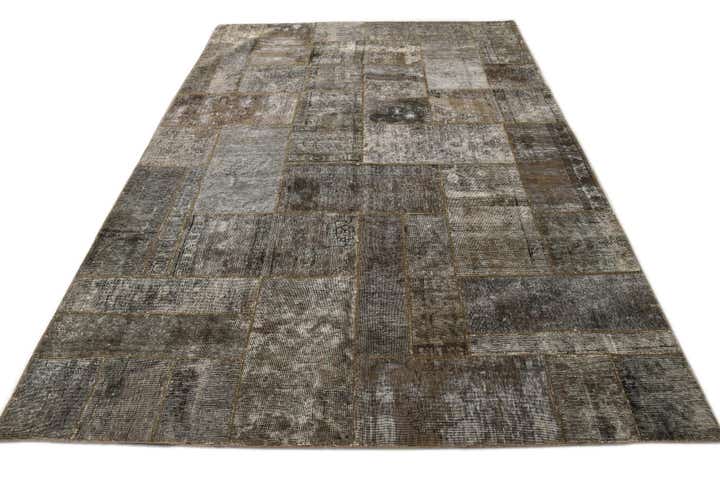 6' 9 x 10' 2 Hand Knotted Ultra Vintage Persian Wool Rug