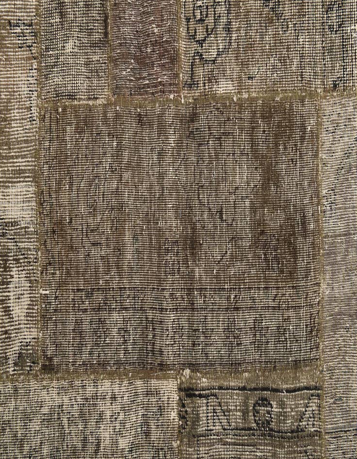 Detail image of 6' 9 x 10' 2  Hand Knotted Ultra Vintage Persian Wool Rug