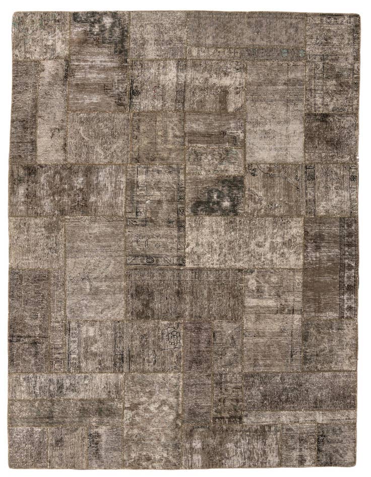 Detail image of 6' 9 x 10' 2 Hand Knotted Ultra Vintage Persian Wool Rug