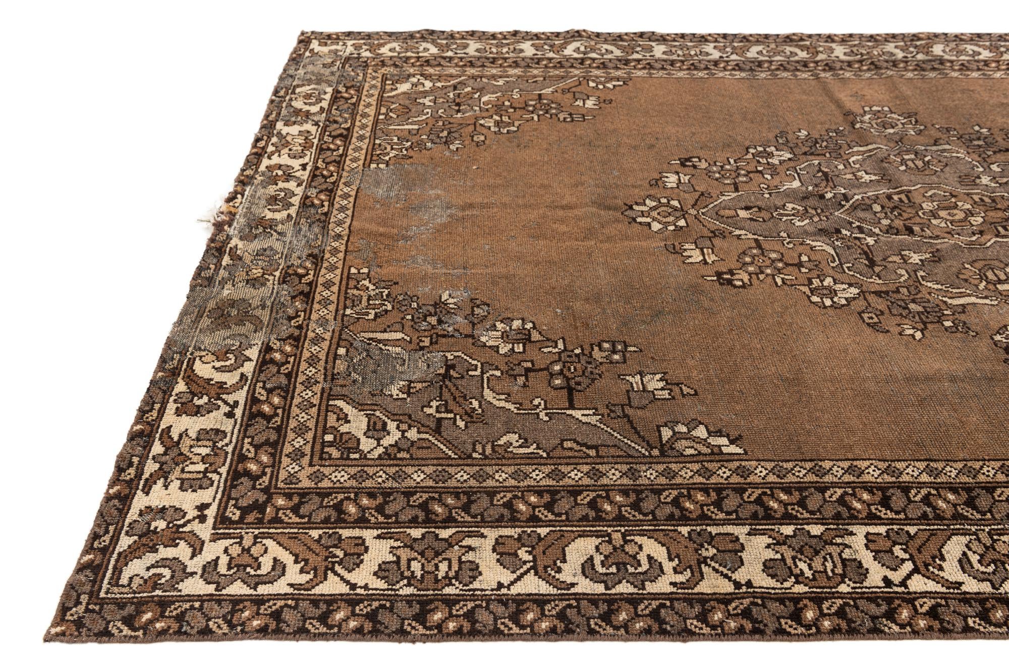 6' 6 x 9' 1 Hand Knotted Ultra Vintage Persian Wool Rug