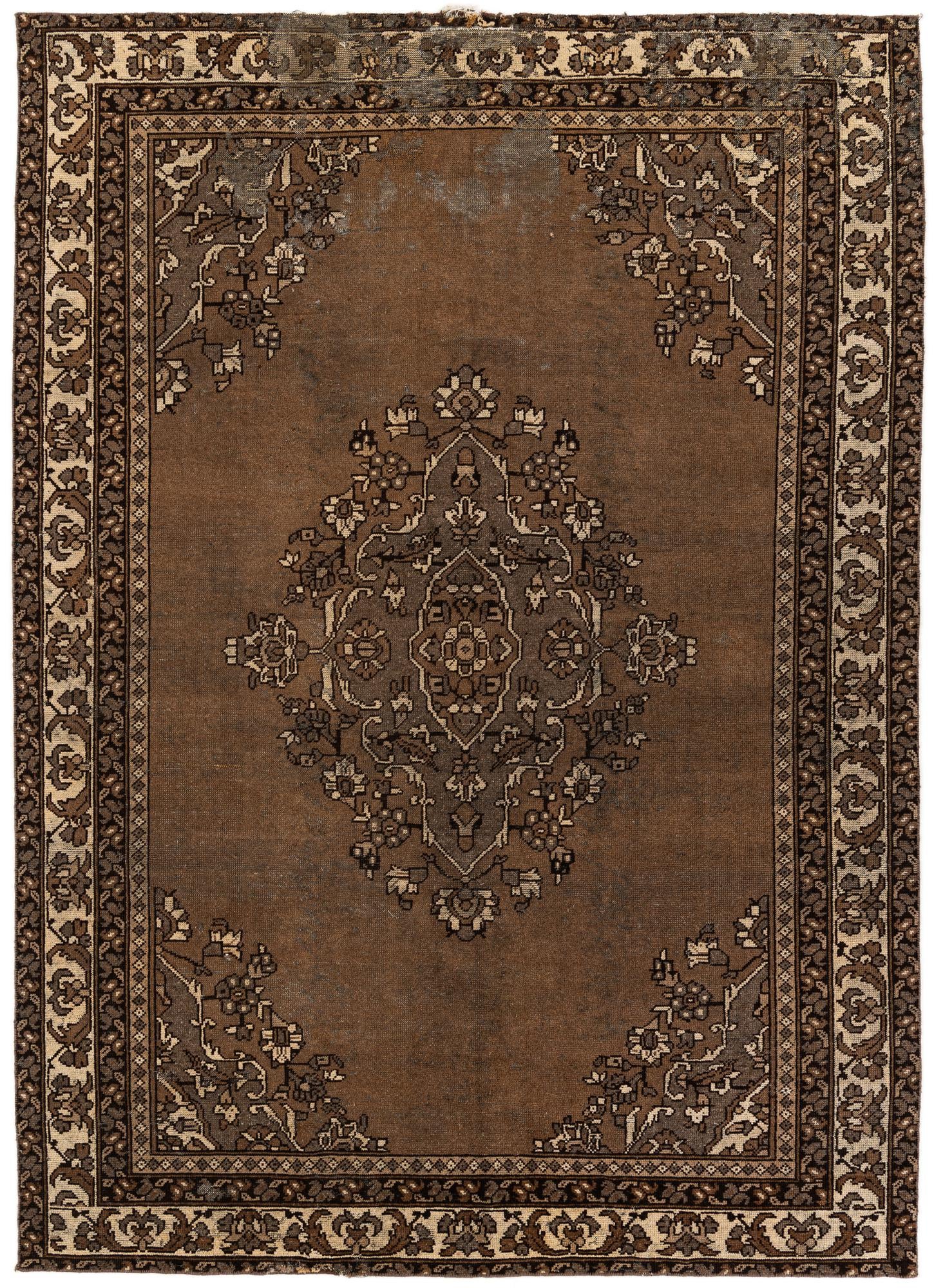 6' 6 x 9' 1 Hand Knotted Ultra Vintage Persian Wool Rug