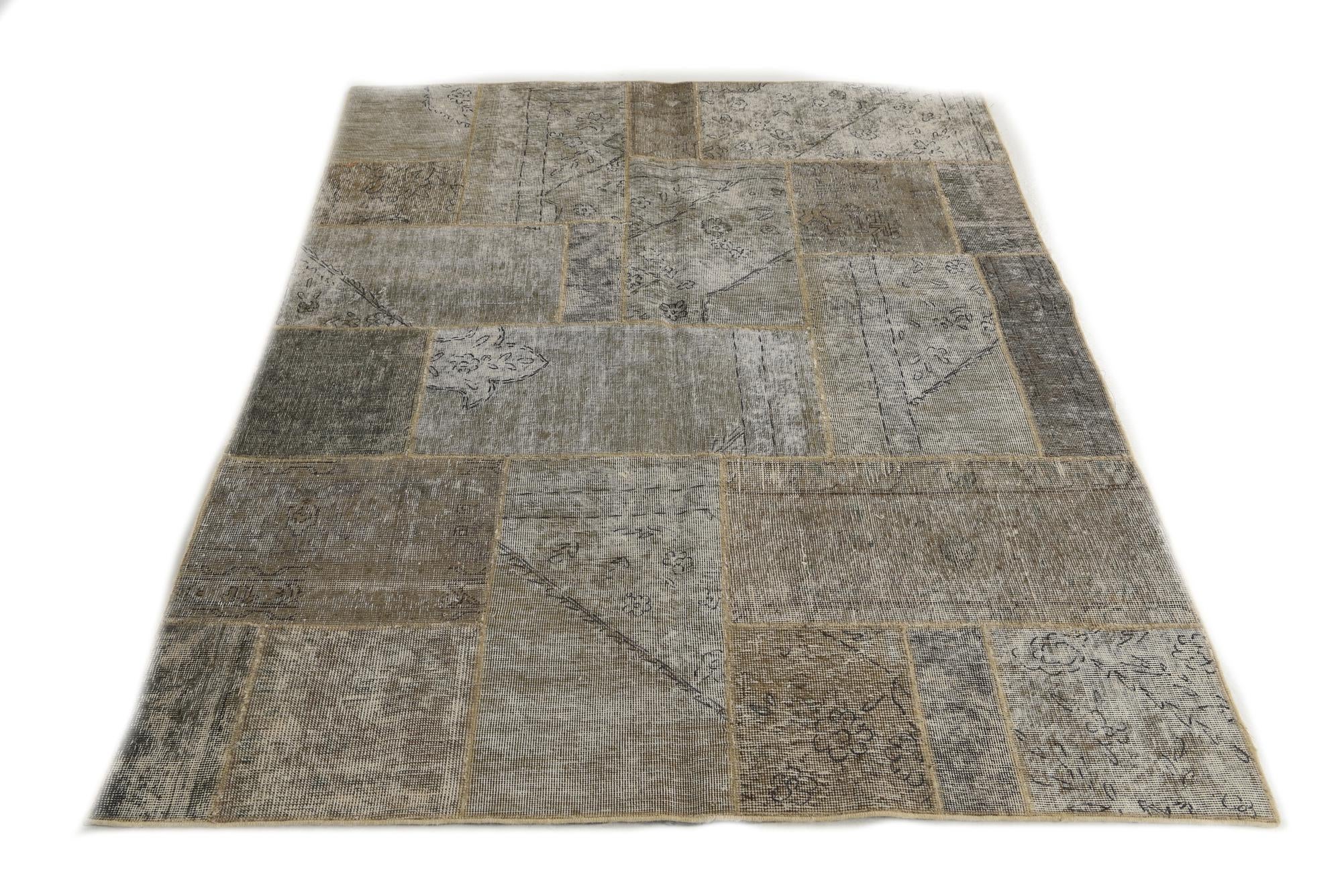5' x 6' 5 Hand Knotted Ultra Vintage Persian Wool Rug