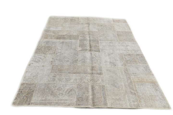 5' 8 x 8' Hand Knotted Ultra Vintage Persian Wool Rug